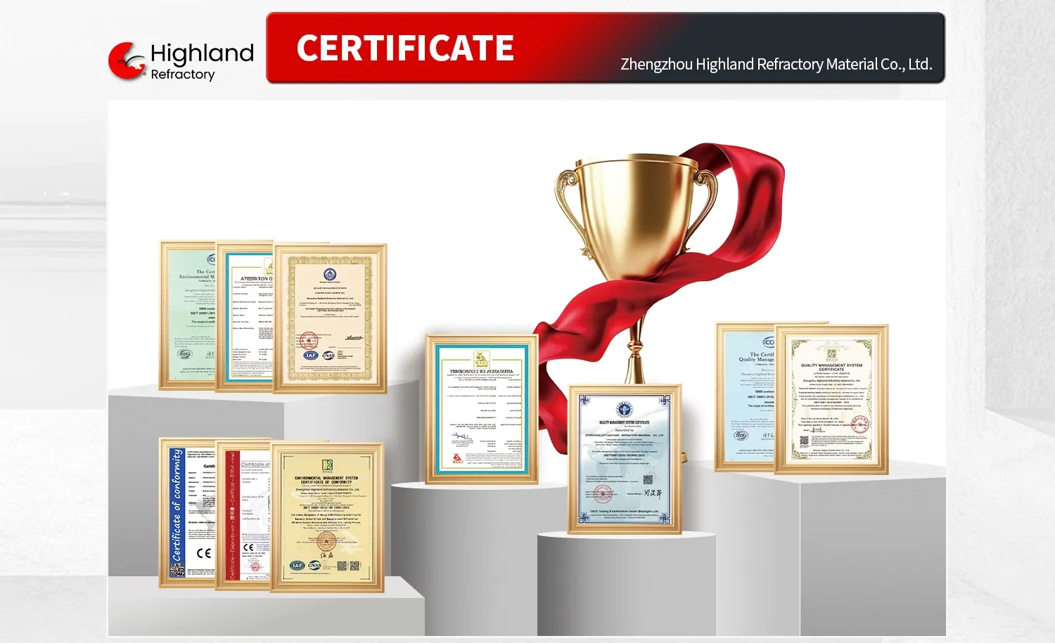 High Alumina Bricks Certifications: ISO, CE, and Industry Honors